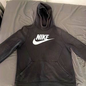 black nike swoosh hoodie